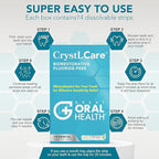 CrystLCare Tooth Sensitivity Treatment for Rapid and Long Lasting Relief for Adults & Kids – Sensitive Teeth Dental Strips for Hydroxyapatite Enamel Remineralization & Tooth Enamel Repair (14 Count)