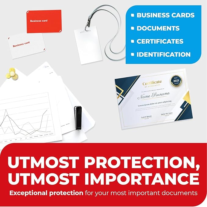 3MIL Thermal Laminating Sheets (200 Count) 9x11.5 inch, Letter Size, Dry-Erase Friendly Laminate Pouches, Compatible with Laminator Machine, Crystal Clear Laminated Finish