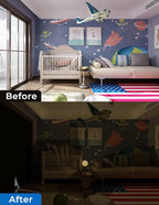 Sumobaby Blackout Curtains for Bedroom Portable 50"x57",No Drill Black Out Shades with Upgraded Hook&Loop Tapes,100% Blackout Window Cover,Easy to Cut Fit Blinds for Bedroom,Nursery(2 Panel,Black)