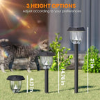 AOSEA 4 Pack Solar Pathway Lights Outdoor Waterproof - Auto RGB Color Changing Solar Lights for Outside, IP65 Rated, 12H Bright Landscape Lighting, Durable Plastic - Perfect for Garden & Walkway