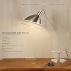 Desk Lamp Modern Industrial 100% Metal Table Lamp 22", Soft White Light (3000K) with Adjustable Switch, Ideal for Office Bedroom Study Room Living Room Nightstand Bedside Lamps Nickel
