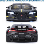 Car Toys for Boys 1 32 Diecast Cars Collectibles Car Model Kit,Metal Toy Car for Boys and Girls,Pull Back Cars with Lights and Sounds,Cars for Kids Ages 3-5（Black）