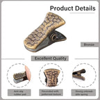 35 Pack Mini Metal Alligator Clips for Crafts Non-Slip Silicone-Coated Retro DIY Badge Small Spring Clips (Bronze)