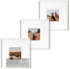HAUS AND HUES White Square Frames Set of 3-8x8