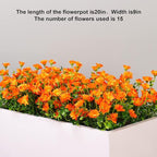alyptus 8 Bundles Artificial Flowers for Outdoors Faux Mums UV Resistant Plastic Fall Plants Fake Greenery Orange Daisy Bulk for Home Gardenr Window Box Pathway Plante Wedding Decor (Orange)