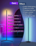 Upgraded Floor Lamp, 64.5''RGB LED Corner Lamp with App & Remote Control, 16 Million Colors & 300+ Scene, Standing Lamp with Music Sync for Living Room, Gaming Room，Bedroom