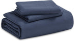 Bedsure Navy California King Duvet Cover - Prewashed Cotton-Like Extra Soft Bedding Set, Includes 1 Cal King Duvet Cover 104x98 Inches with Zipper Closure & 2 Pillow Shams, Comforter Not Included