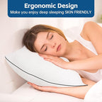 Wansimoo Bed Pillows for Sleeping Queen Size Set of 4,Comfortable Hotel Cooling Pillows 4 Pack, Soft & Support Pillows for Back, Stomach or Side Sleepers