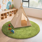 Fluffy Round Area Rugs for Living Room,6'X6'Shag Circle Area Rugs for Bedroom,Non Slip Fuzzy Plush Rug for Kids Room Boys Girls Room and Dorm Home Decor Rug