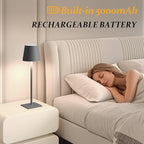 2 Pack Cordless Table Lamps, 3 Colors Stepless Dimming, 5000mAh Rechargeable Battery LED Desk Lamp for Bedroom/Couple Dinner/Desk/Cafe/Dining Room/Terrace