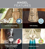 Regal Art & Gift Angel Statue - Metal Indoor/Outdoor Garden Statue Deals, Elegant Garden Decor, Beautiful Gifts for Women, Exquisite Angel Statues for Garden, 23-Inch, Gold