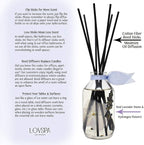 LOVSPA Reed Diffuser Set, Lavender De Provence Scented Oil Diffuser with Sticks, Home Fragrance Accessories for Bathroom Shelf Decor, Aroma Diffusers for Home or Office Desk, USA Made