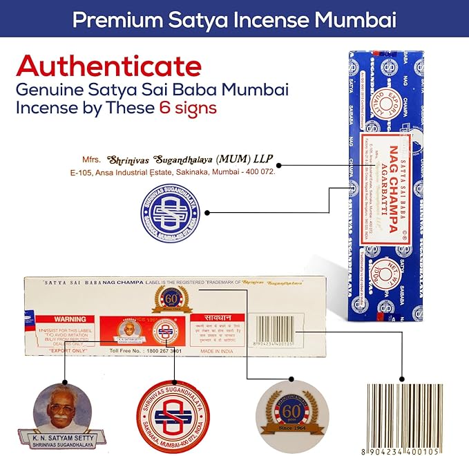 Raajsee Incense Stick Holder Bundle with Satya Nag Champa Incense Sticks 250 gmx 2 Pack (500 GMS), Insense Sticks Nag Champa Agarbatti