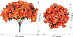 Ivydale Artificial Fall Flowers for Outdoors, 4 Bundles Fake Bougainvillea Flower Realistic Silk Flowers for Outside, Faux Fall Flowers for Outdoor Planters Patio Porch Home Decorations, Orange