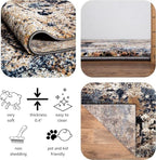 Keen Home Design Area Rugs - 5x8 Non-Shedding, Abstract Rugs for Kitchen, Living Room, Bedroom, Dining Room, Entryway - Size: 5'3" x 7'7", Multi
