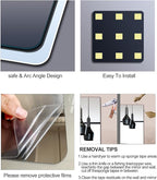 Unbreakable Wall Mirror Full Length,Over the Door Mirror for Bedroom,4Pcs 10inchx10inch Acrylic Mirror Kids,Shatterproof Plexiglass Long Mirrors,Children Non Glass Stick on Mirrors Tiles self adhesive