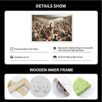 XWNLTEPK Jesus Feeding 5,000 People with Five Loaves and Two Fishes Miracle Mercy Canvas Art Wall Decor Poster Suitable for Bedroom Living Room Relaxation Room Confession Room