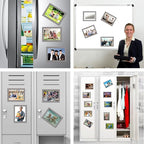 Magnetic Photo Frames with Sliver-Grey Border(4"X6",10 Pack),Magnet Picture Frame Pockets/Postcard Holder,Decorations for Fridge/Lockers/Home/Office/School/Classroom/Whiteboard/Party