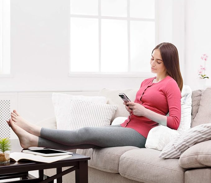 Nestl Reading Pillow for Kids, Small Bed Pillow, Back Pillow for Sitting in Bed, Memory Foam Chair Pillow, Reading & Bed Rest Pillows, White Back Pillow for Bed, Arm Pillow with Pockets