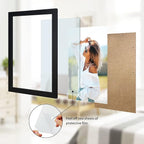 VCK 16x20 Poster Frames 3 Pack Black MDF Wood and Polished Plexiglass Frame,Display Pictures in Horizontal and Vertical