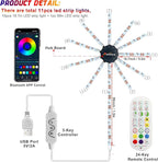 Smart Firework LED Lights Indoor, Music Sync LED Firework Lights with Firework Launch Effect, App and Remote Control, 11pcs LED Strip Lights with RGB Color Changing for Room, Festival Decor