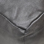 Square Shaped Goat Leather Handmade Eco-Friendly Black Pouf - 18" x 18" x 18", Plain Solid, Recycled Cotton Filled Stuffed Seating PF12