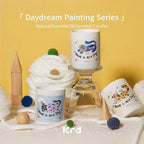 KRD Series Cute Scented Candles & Hanging Freshener Gift Set, 3 Ceramic Jar Candles with Pet Stickers + Ribbon Sachet, 4 Scents for Home & Car