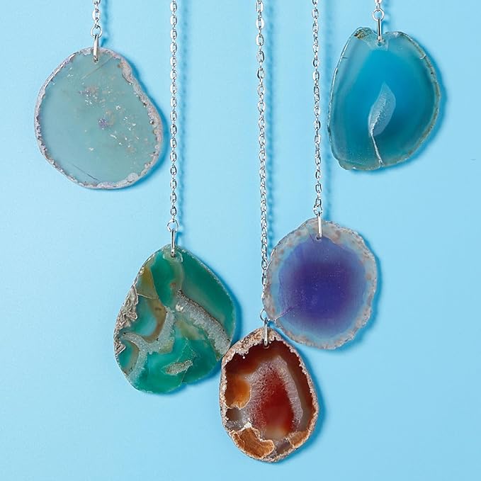 Rainbow 5 Agates Gemstone Dream Catcher Tree of Life Chakra Dream Catcher with Healing Crystal Stones Handmade Dreamcatcher Wall Decor for Adults Boys Girls,Bedroom,Wedding,Garden,Bless Gift