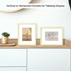 12 Packs 8x10 Picture Frames, Display 5x7 with Mat or 8x10 Without Mat, Gallery Wall Frame Set, 8 by 10 Frames Bulk Set of 12 Collage Wall Decor Photo Frames Set for Wall and Tabletop, Gold