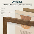 11x14 Picture Frame Set - 3 Pack, Brown Woodgrain, Wood Photo Frame, HD Tempered Glass, Wall Gallery Photo Frame
