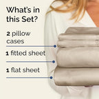 Twin Sheets Set 4 Piece - Includes 2 Pillowcases - Bed Sheets Twin Size - Soft Hotel Luxury Bedding - Cooling, Comfy, Cozy and Breathable - 1 Flat & 1 Fitted & 2 Pillowcases w/ Deep Pockets - Wheat
