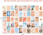 Y2K BOO Peachy Wall Collage Kit - 50pcs Aesthetic Posters for Room Decor, Vibrant and Playful Wall Art, Perfect for Teen Girls' Bedrooms, Trendy Peach Aesthetic Decor
