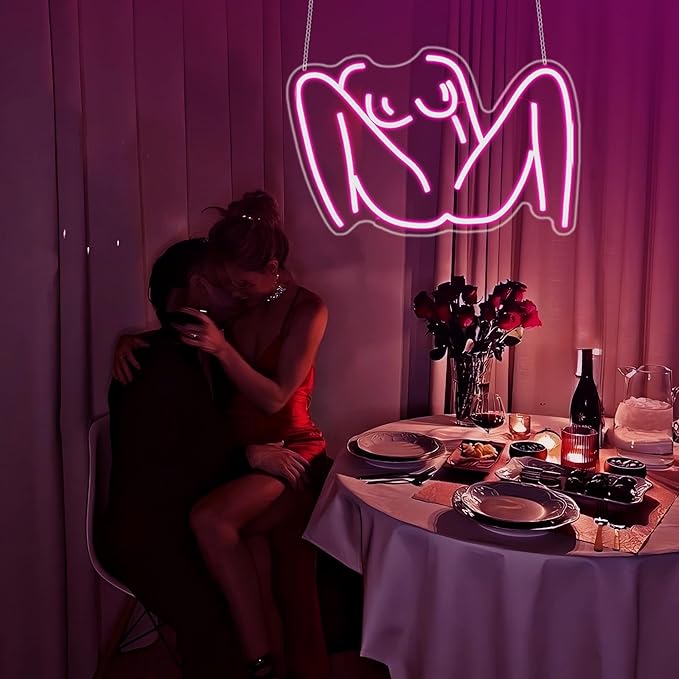Lady Neon Sign, Neon Signs for Wall Decor Neon Pink Ladies Body LED Signs Room Neon Light Up Signs Home Decor for Bedroom Club Party Bar Shop USB Operated