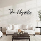 Personalized Family Name Sign | Custom Metal Sign | Metal Wall Art | Last Name Signs for Home | Wall Decor | Split Letter Monogram Sign | Home Letters | Wedding Gift | Housewarming Couples Gift