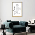 FZMHASLWW Love Is Patient Kind Wall Decor 24"×16" Love Never Fails 1 Corinthians 13 Bible Verse Sign Large Wood Framed Wall Hanging Art (Wood)