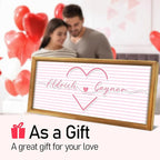 Gifts for Him/Her - Personalized Photo Frame with Love Design, Wall Mount or Tabletop Display, Romantic Gifts for Boyfriend Girlfriend Anniversary Birthday Valentine's