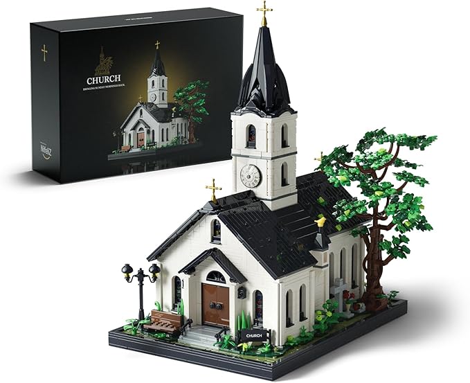 Nifeliz Church Building Set for Adults, Vintage Countryside Building Model Toy with Detailed Interior, Ideal for Display and Home Decor Gift (3,116 PCS, NF10310)