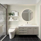 23.6 Inches Long Floating Shelves Wall Mounted, 2 Set Modern White Wall Shelf for Bedroom, Nursery Book Shelf with Lip, Picture Ledge Shelf for Wall Decor Living Room Bathroom Kitchen- White