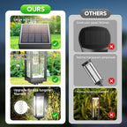 Solar Pathway Lights Outdoor, 4 Pack Upgraded Solar Lights Outdoor Waterproof, Bright Up to 15 Hrs Auto On/Off Garden Light for Yard Patio Lawn Path Walkway Driveway Outside Decor(Cool White)