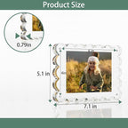 Opps Acrylic Picture Frame 4x6: 3 Pack Magnetic Picture Frames, Cute Wavy Double Sided Photo Frame, Clear Scalloped Picture Frame for Home Decor Display