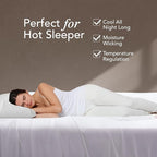 EPITEX Solid 4 Piece Queen Sheet Set - Viscose Derived from Bamboo, 1400 Thread Count, Breathable and Cooling Bed Sheets Set, Luxurious Silky Bedding for Hot Sleeper, Deep Pocket Up to 16'', White