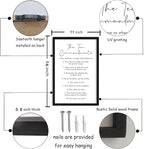 flowtorely The Ten Commandments Sign Bible Verse Wall Decor 16"×11" Christian Catholic Scripture Large Wooden Framed Wall Hanging Art (Black)