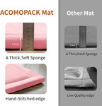 ACOMOPACK Baby Play Mat for Floor,1.3" Thick Memory Foam Area Rug for Living Room,Soft Velvet Crawling with Non-Slip Bottom for Kid,Toddler,59"×71" Tummy Time Nursery Rugs,Yoga（Pink）