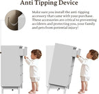 53" Tall Dresser for Bedroom, 8-Drawer Fluted Chest of Drawers, Modern Wood Highboy with Metal Slides and Handles, Anti-Tip Kit, Vertical Clothes Storage Organizer for Apartment, Closet