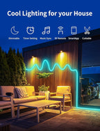 26FT LED Neon Rope Lights, BUNACET RGB Strips Light with RF Remote & APP Control,Flexible IP65 Waterproof Outdoor, Music Sync,DIY Design,24V LED Strip Lights for Gaming Livingroom Wall Christmas Decor