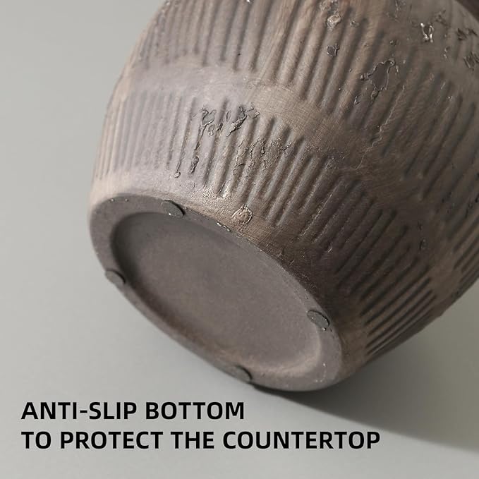 Farmhouse Vase for Home Decor, Vintage Rustic Terracotta Flower Vase Suitable for Home Decor, Living Room, Shelf, Dining Table. ZSHLXM