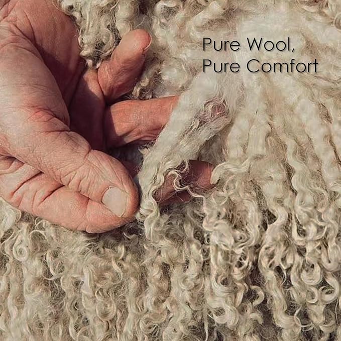 EP Mode Warm Weight Wool Comforter for Winter, Purely Natural Duvet Insert, 100% Australian Wool Filling (400GSM, Size Twin)