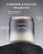 M&SENSE Sage Citrus Scented Candles for Men, 2 Wick 11.6oz Slow Burn 70 Hours Large Natural Soy Wax Clean Candle, Black Candle Luxury Manly Candles Home Fragrance Holiday Candle for Him