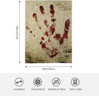 HGOD DESIGNS Bloody Hand Flannel Fleece Bed Blanket Throw Blanket Lightweight Cozy Plush Blanket for Bedroom Living Rooms Sofa Couch 40"x50"