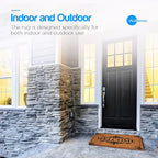 PLUS Haven Coco Coir Door Mat with Heavy Duty Backing, Natural Welcome Doormat, 17.5”x30” for Entrance, Front Porch, Easy to Clean Entry Mat, Outdoor and Indoor Uses, Home Décor